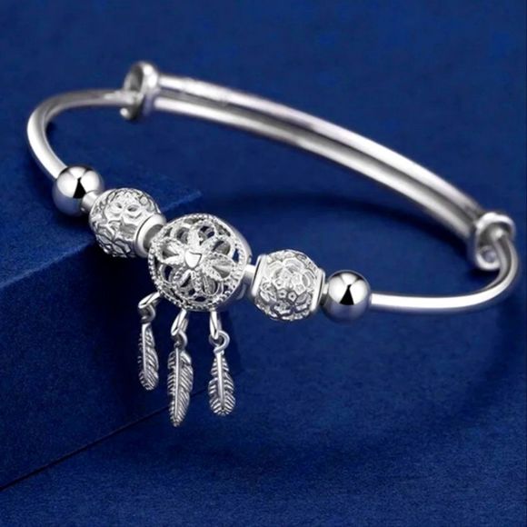 Sterling Silver Women's Tennis Bracelet - 99.9% Pure Silver - Picture 2 of 5